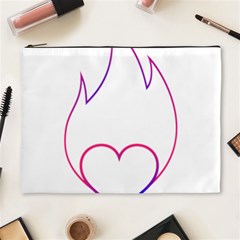 Heart Flame Logo Emblem Cosmetic Bag (xl) by Nexatart