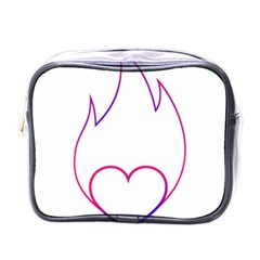 Heart Flame Logo Emblem Mini Toiletries Bags by Nexatart