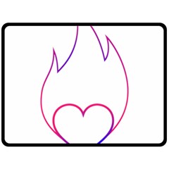 Heart Flame Logo Emblem Fleece Blanket (large)  by Nexatart