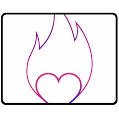 Heart Flame Logo Emblem Fleece Blanket (medium)  by Nexatart