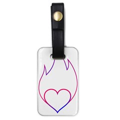 Heart Flame Logo Emblem Luggage Tags (one Side)  by Nexatart