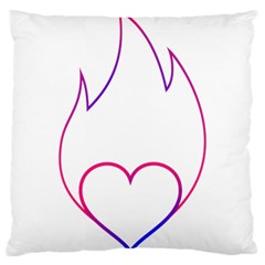 Heart Flame Logo Emblem Large Cushion Case (one Side) by Nexatart