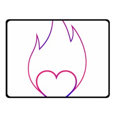 Heart Flame Logo Emblem Double Sided Fleece Blanket (small)  by Nexatart