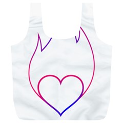 Heart Flame Logo Emblem Full Print Recycle Bags (l)  by Nexatart