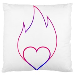 Heart Flame Logo Emblem Standard Flano Cushion Case (one Side) by Nexatart