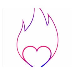 Heart Flame Logo Emblem Double Sided Flano Blanket (small)  by Nexatart