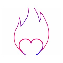 Heart Flame Logo Emblem Double Sided Flano Blanket (medium)  by Nexatart