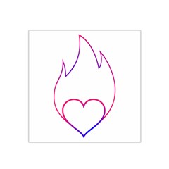 Heart Flame Logo Emblem Satin Bandana Scarf by Nexatart