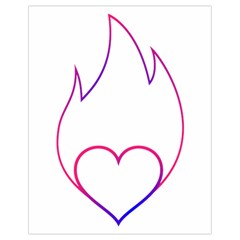 Heart Flame Logo Emblem Drawstring Bag (small) by Nexatart