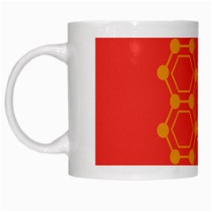 Pentagon Cells Chemistry Yellow White Mugs by Nexatart