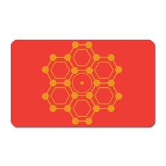 Pentagon Cells Chemistry Yellow Magnet (rectangular) by Nexatart