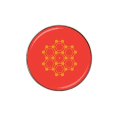 Pentagon Cells Chemistry Yellow Hat Clip Ball Marker (10 Pack) by Nexatart