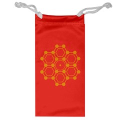 Pentagon Cells Chemistry Yellow Jewelry Bag by Nexatart