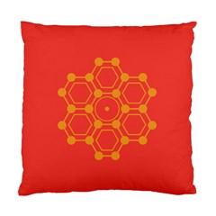 Pentagon Cells Chemistry Yellow Standard Cushion Case (one Side) by Nexatart