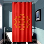 Pentagon Cells Chemistry Yellow Shower Curtain 36  x 72  (Stall)  Curtain(36 X72 ) - 33.26 x66.24  Curtain(36 X72 )