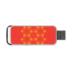 Pentagon Cells Chemistry Yellow Portable Usb Flash (two Sides) by Nexatart