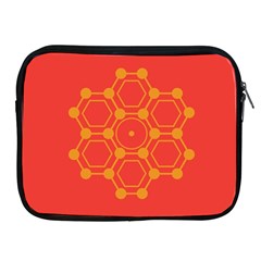 Pentagon Cells Chemistry Yellow Apple Ipad 2/3/4 Zipper Cases by Nexatart