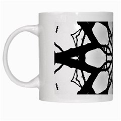 Pattern Abstract Fractal White Mugs by Nexatart