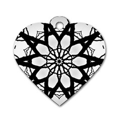 Pattern Abstract Fractal Dog Tag Heart (one Side) by Nexatart