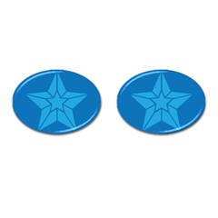 Star Design Pattern Texture Sign Cufflinks (oval) by Nexatart