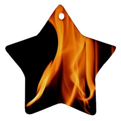 Fire Flame Pillar Of Fire Heat Ornament (star) by Nexatart