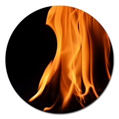 Fire Flame Pillar Of Fire Heat Magnet 5  (round) by Nexatart