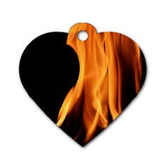 Fire Flame Pillar Of Fire Heat Dog Tag Heart (one Side) by Nexatart