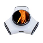 Fire Flame Pillar Of Fire Heat 3-Port USB Hub Front