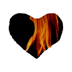 Fire Flame Pillar Of Fire Heat Standard 16  Premium Flano Heart Shape Cushions by Nexatart