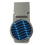 Background Light Glow Blue Money Clips (Round)  Front