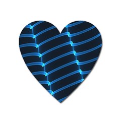 Background Light Glow Blue Heart Magnet by Nexatart