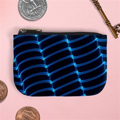 Background Light Glow Blue Mini Coin Purses by Nexatart