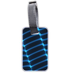 Background Light Glow Blue Luggage Tags (two Sides) by Nexatart