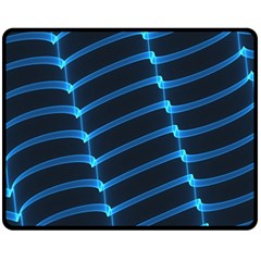 Background Light Glow Blue Double Sided Fleece Blanket (medium)  by Nexatart