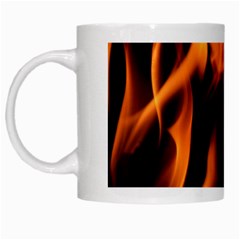 Fire Flame Heat Burn Hot White Mugs by Nexatart