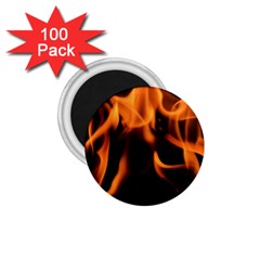 Fire Flame Heat Burn Hot 1 75  Magnets (100 Pack)  by Nexatart