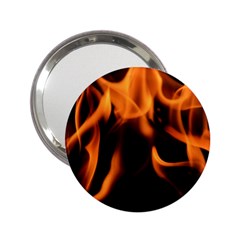 Fire Flame Heat Burn Hot 2 25  Handbag Mirrors by Nexatart