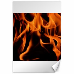 Fire Flame Heat Burn Hot Canvas 24  X 36  by Nexatart