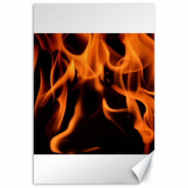 Fire Flame Heat Burn Hot Canvas 24  x 36 