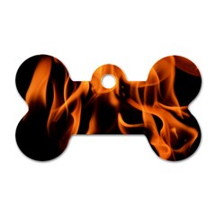 Fire Flame Heat Burn Hot Dog Tag Bone (one Side) by Nexatart