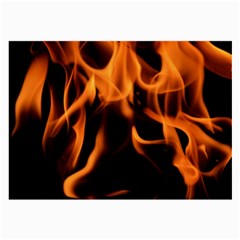 Fire Flame Heat Burn Hot Large Glasses Cloth (2-side) by Nexatart