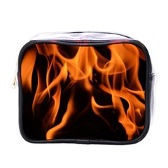 Fire Flame Heat Burn Hot Mini Toiletries Bags by Nexatart