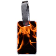 Fire Flame Heat Burn Hot Luggage Tags (two Sides) by Nexatart