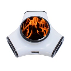 Fire Flame Heat Burn Hot 3-port Usb Hub by Nexatart