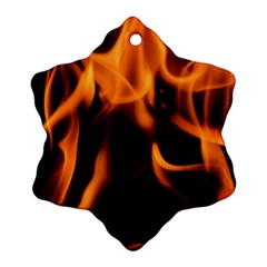 Fire Flame Heat Burn Hot Ornament (snowflake) by Nexatart