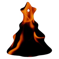 Fire Flame Heat Burn Hot Christmas Tree Ornament (two Sides) by Nexatart