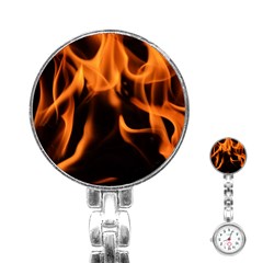 Fire Flame Heat Burn Hot Stainless Steel Nurses Watch by Nexatart