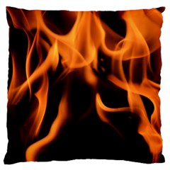 Fire Flame Heat Burn Hot Large Flano Cushion Case (one Side) by Nexatart