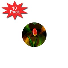 Tulip Flower Background Nebulous 1  Mini Magnet (10 Pack)  by Nexatart