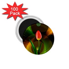 Tulip Flower Background Nebulous 1 75  Magnets (100 Pack)  by Nexatart